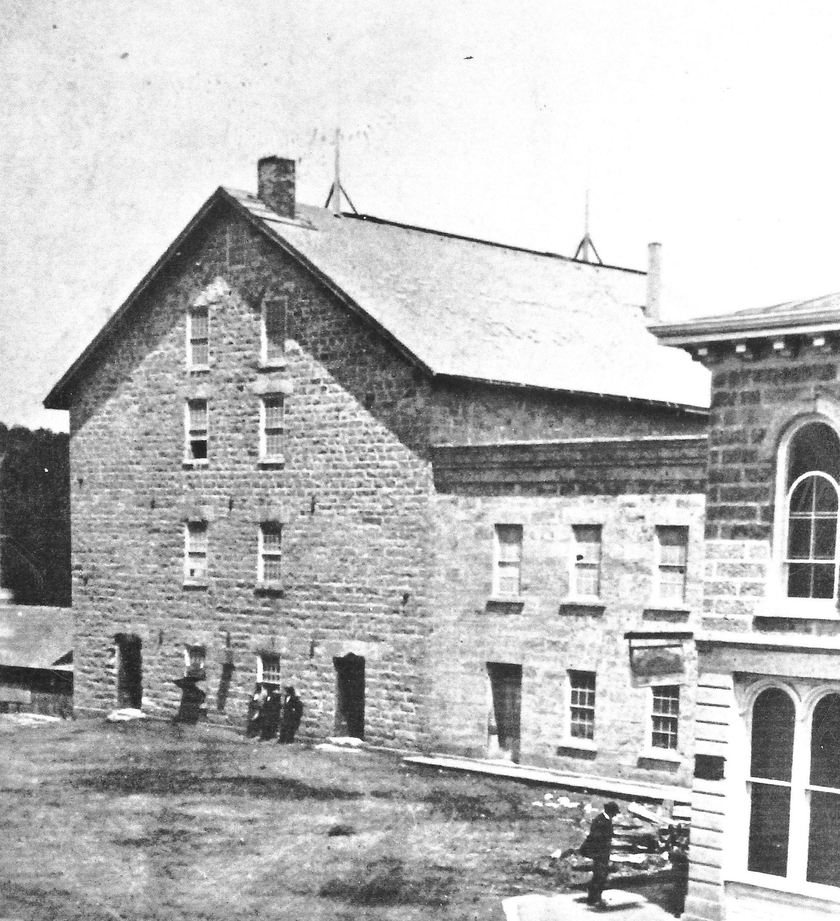 The stone mill on Main Street in 1873